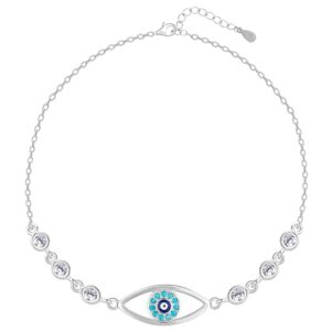 GIVA 925 Silver Evil Eye Bracelet, Adjustable | Gifts for Women and Girls | With Certificate of Authenticity and 925 Stamp | 6 Month Warranty*